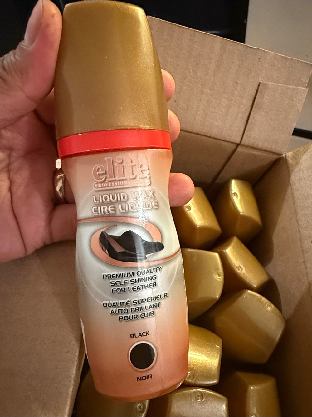 Elite Liquid Wax Shoe Polish - Black | 1 box